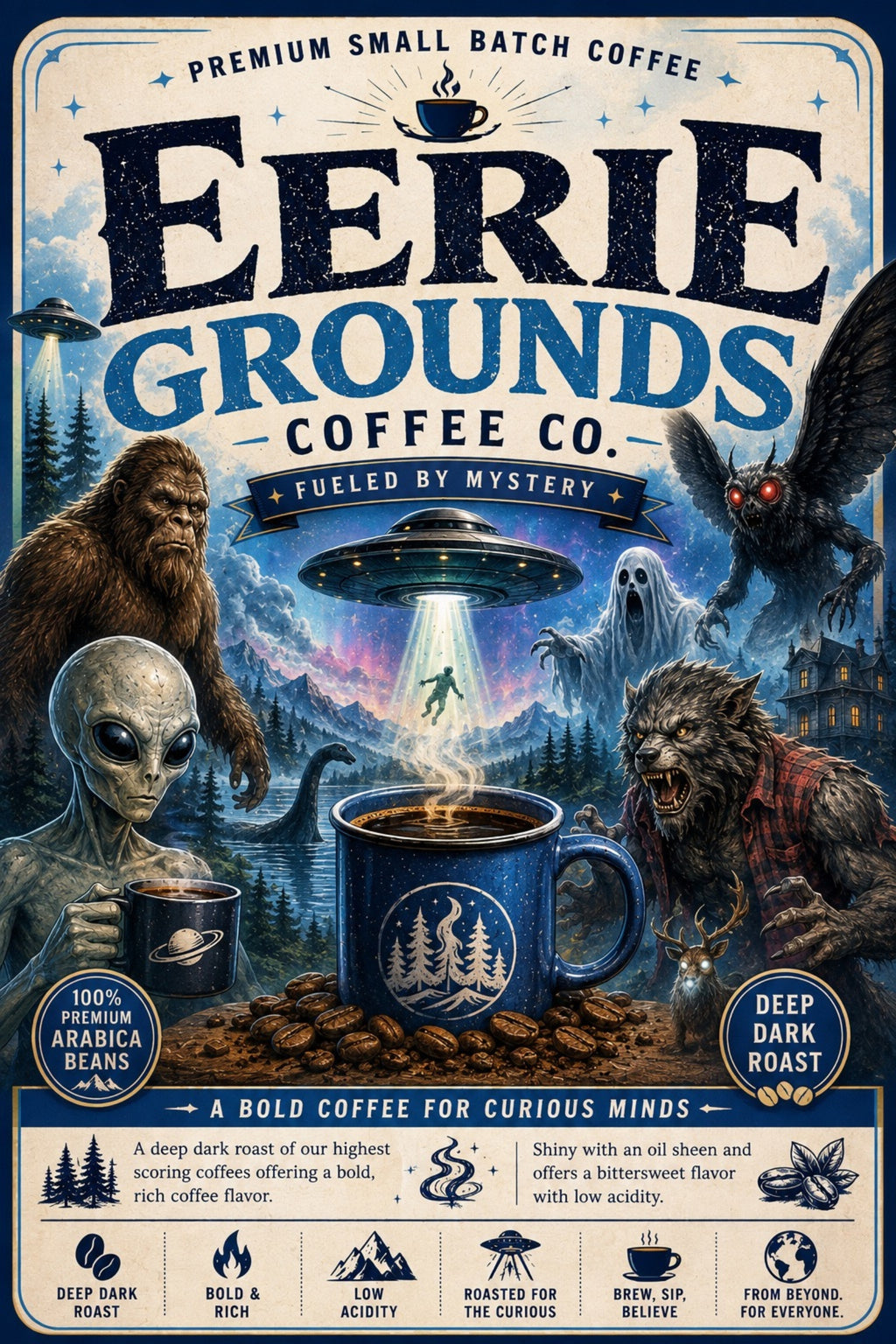 Eerie Grounds French Roast Coffee | 1 Pound