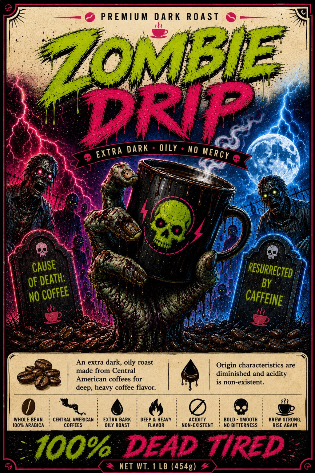 Zombie Drip Italian Roast Coffee | 1 Pound